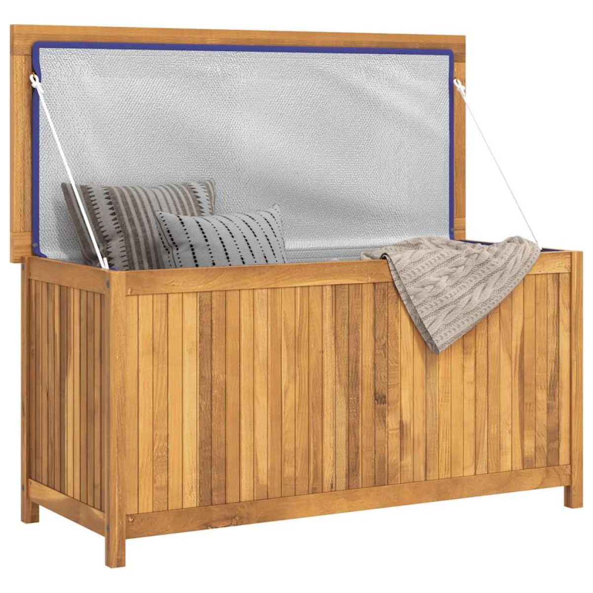 vidaXL Μπαούλο Κήπου 114 x 50 x 58 εκ. από Μασίφ Ξύλο Teak