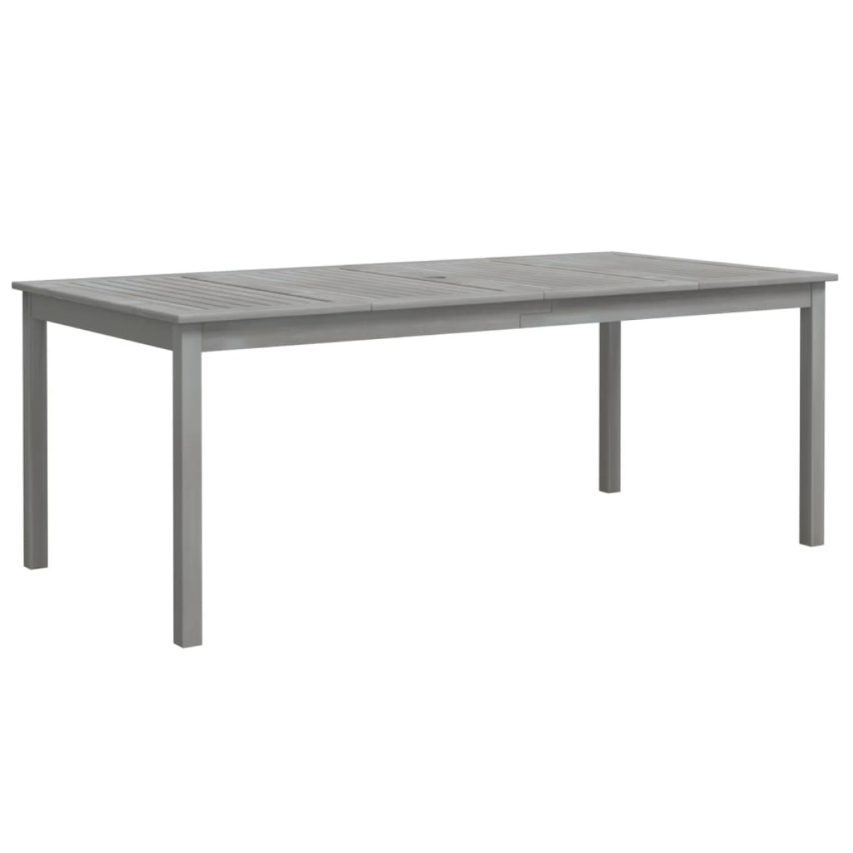 vidaXL Τραπέζι Κήπου Γκρι 200 x 100 x 75 εκ. από Μασίφ Ξύλο Ακακίας