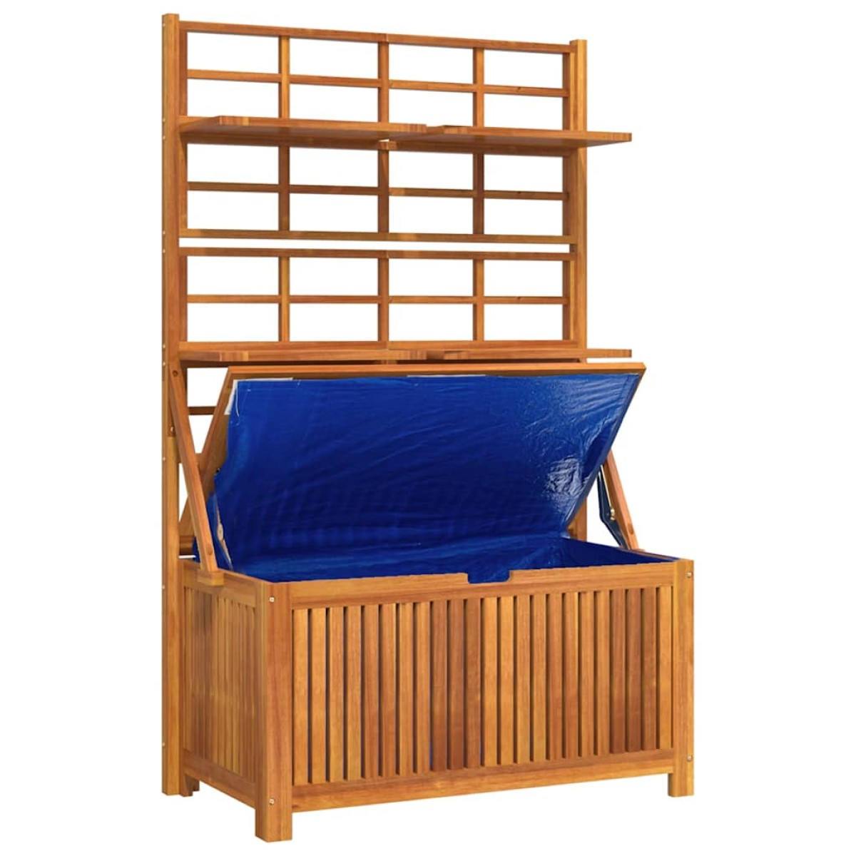 vidaXL Μπαούλο Αποθήκευσης Καφασωτό 99x50x160 εκ. Μασίφ Ξύλο Ακακίας