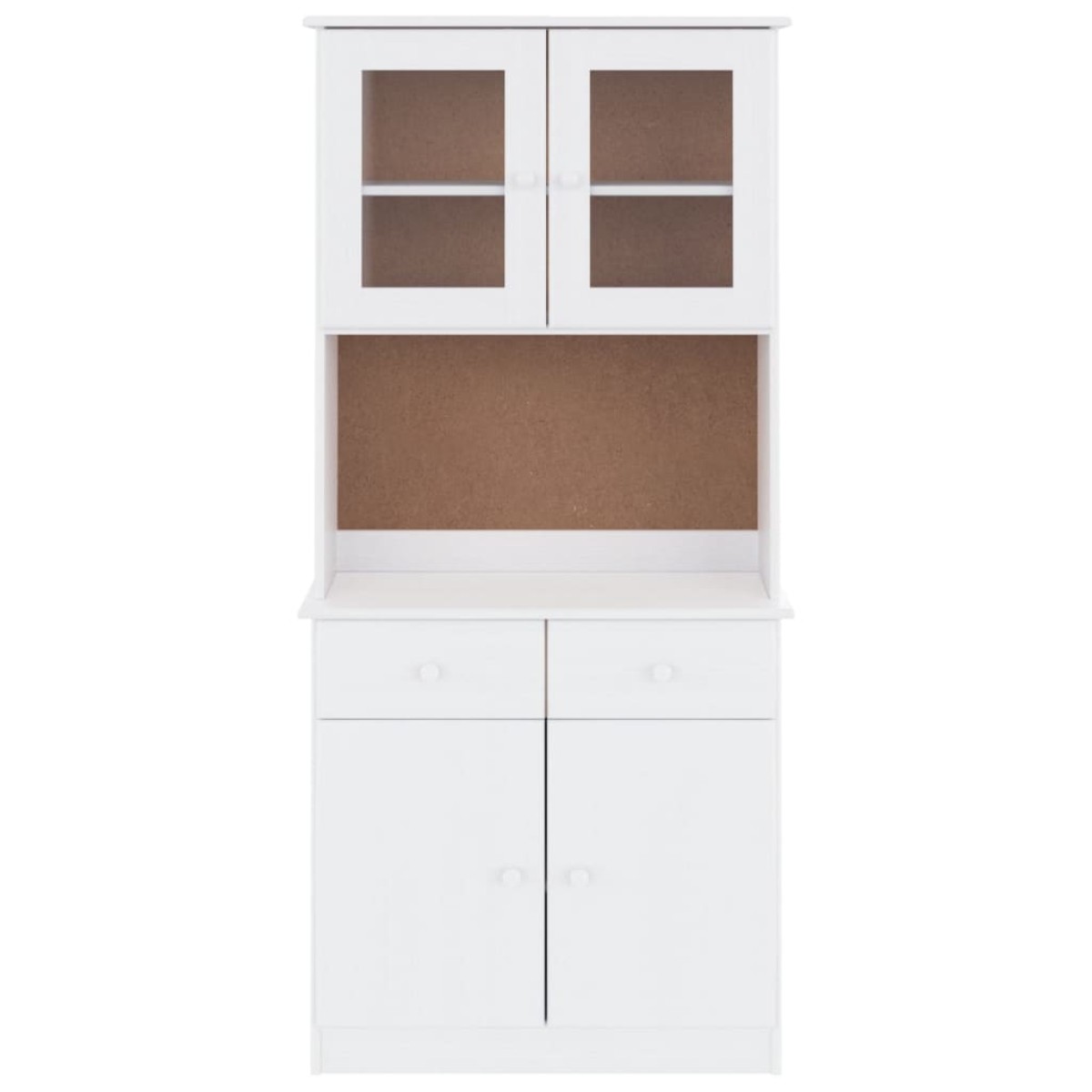 vidaXL Ντουλάπι ALTA Λευκό 77 x 35 x 165 εκ. από Μασίφ Ξύλο Πεύκου