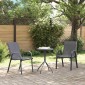 vidaXL Καρέκλες Κήπου Στοιβαζόμενες 2 τεμ. Γκρι από Ύφασμα Textilene