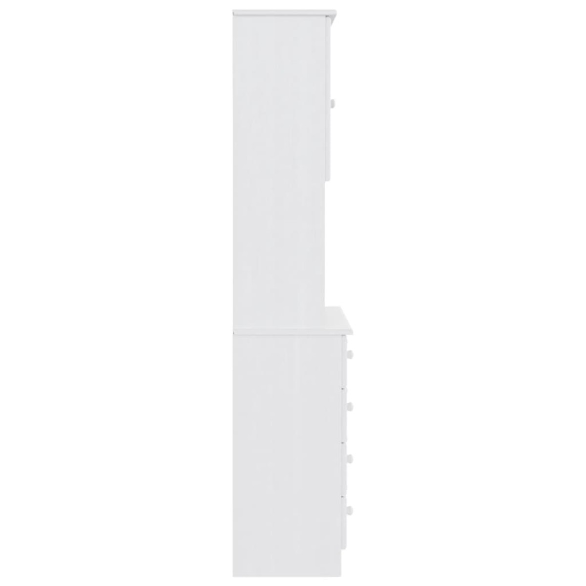 vidaXL Ντουλάπι ALTA Λευκό 77 x 35 x 165 εκ. από Μασίφ Ξύλο Πεύκου