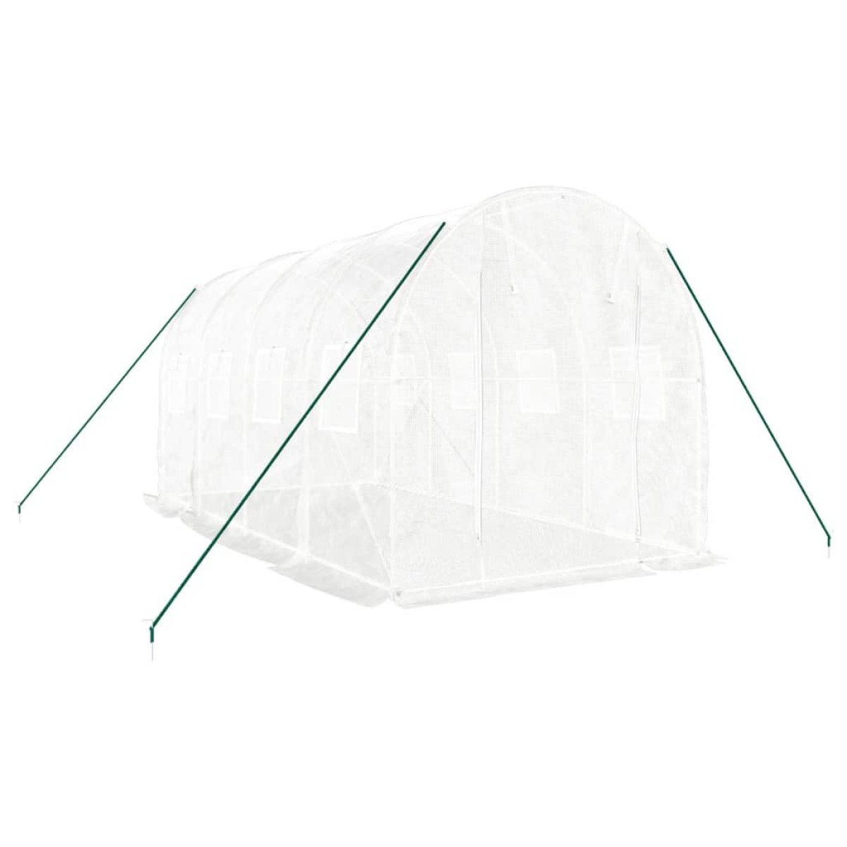 vidaXL Θερμοκήπιο με Ατσάλινο Πλαίσιο Λευκό 8 μ² 4 x 2 x 2 μ.