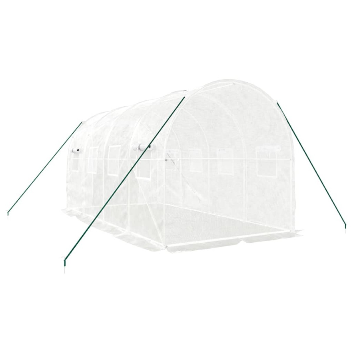 vidaXL Θερμοκήπιο με Ατσάλινο Πλαίσιο Λευκό 8 μ² 4 x 2 x 2 μ.