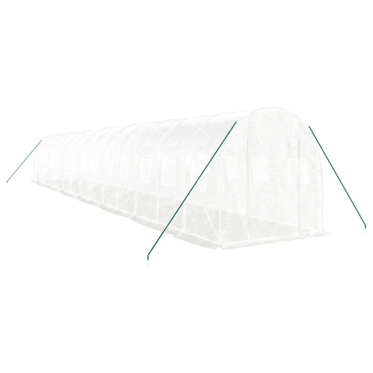 vidaXL Θερμοκήπιο με Ατσάλινο Πλαίσιο Λευκό 28 μ² 14 x 2 x 2 μ.