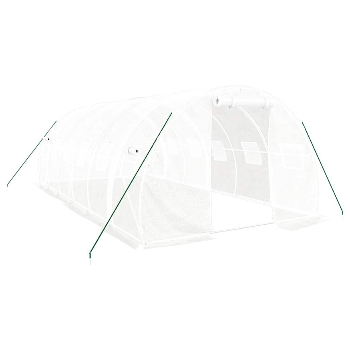 vidaXL Θερμοκήπιο Λευκό 18 μ² 6 x 3 x 2 μ. με Ατσάλινο Πλαίσιο