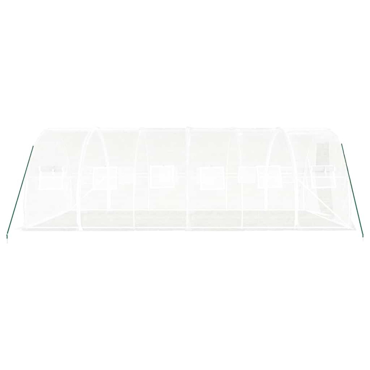 vidaXL Θερμοκήπιο Λευκό 18 μ² 6 x 3 x 2 μ. με Ατσάλινο Πλαίσιο
