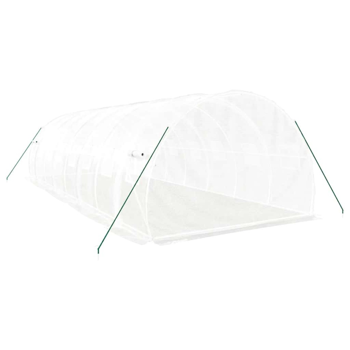vidaXL Θερμοκήπιο Λευκό 24 μ² 8 x 3 x 2 μ. με Ατσάλινο Πλαίσιο