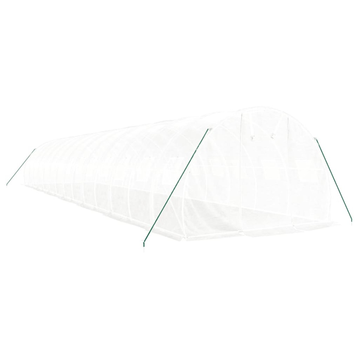 vidaXL Θερμοκήπιο Λευκό 42 μ² 14 x 3 x 2 μ. με Ατσάλινο Πλαίσιο