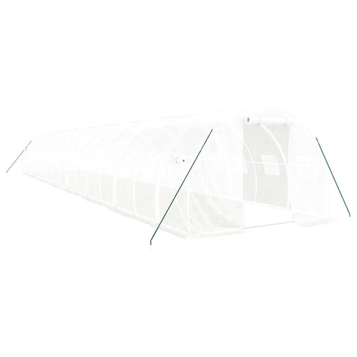 vidaXL Θερμοκήπιο Λευκό 48 μ² 16 x 3 x 2 μ. με Ατσάλινο Πλαίσιο