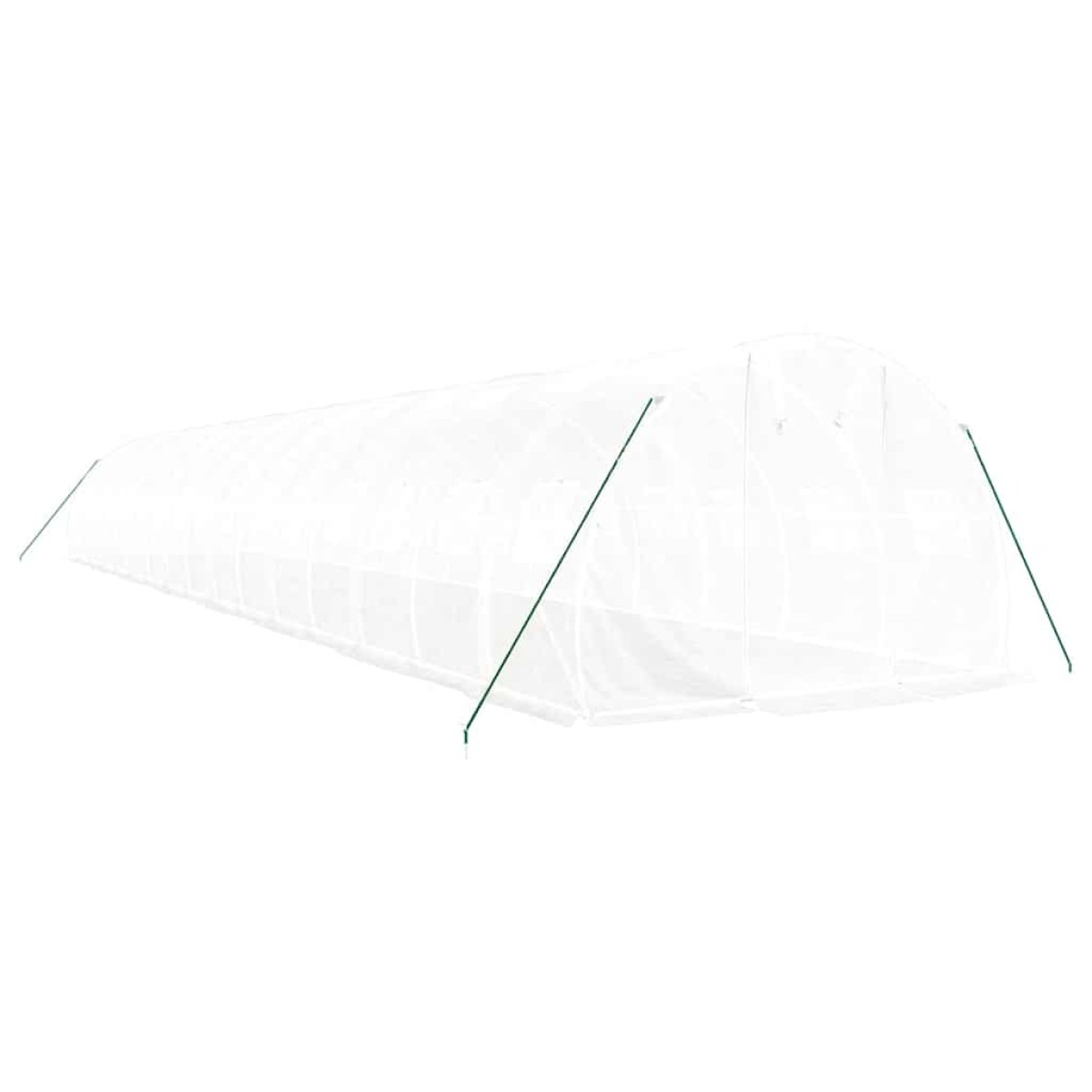 vidaXL Θερμοκήπιο Λευκό 48 μ² 16 x 3 x 2 μ. με Ατσάλινο Πλαίσιο