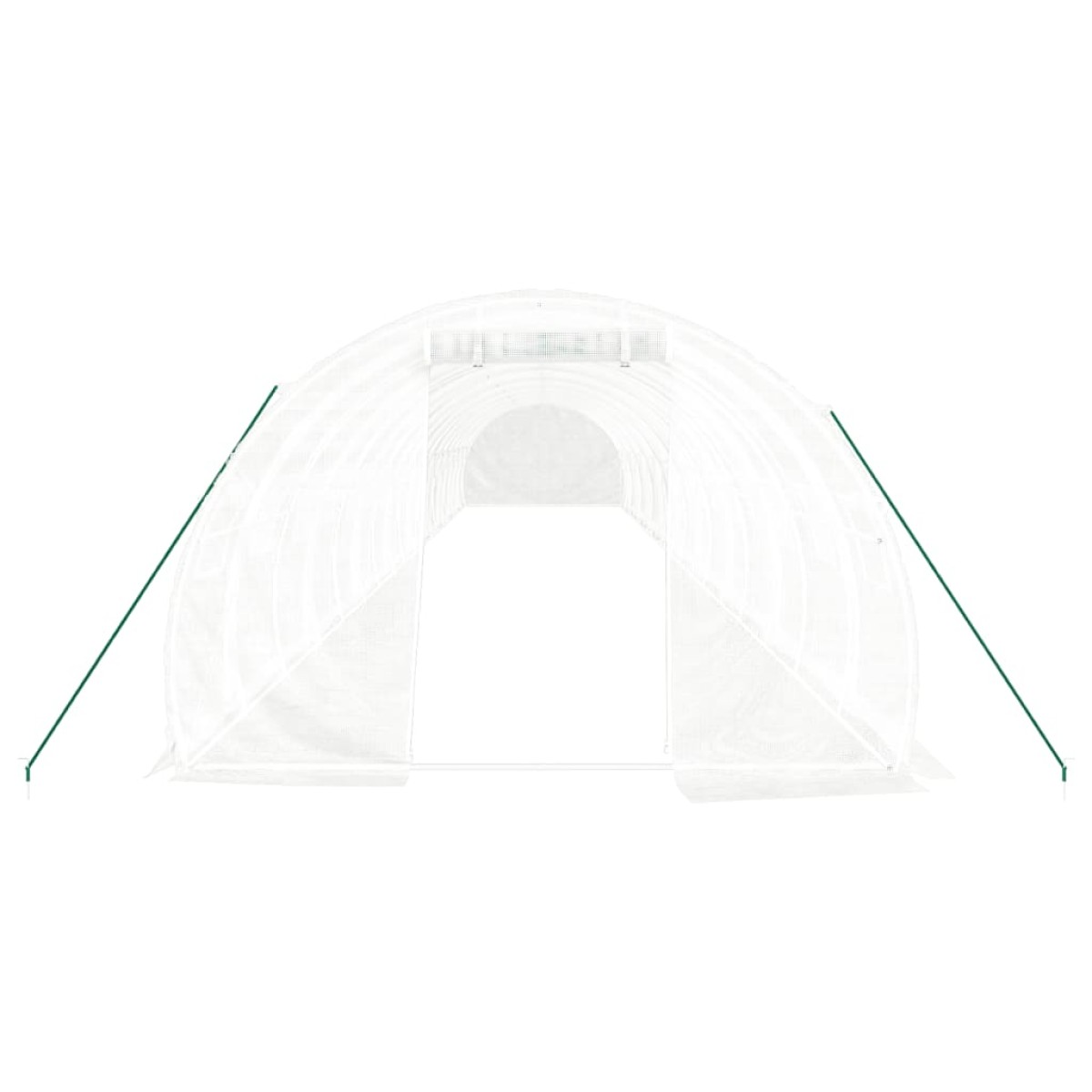 vidaXL Θερμοκήπιο Λευκό 54 μ² 18 x 3 x 2 μ. με Ατσάλινο Πλαίσιο