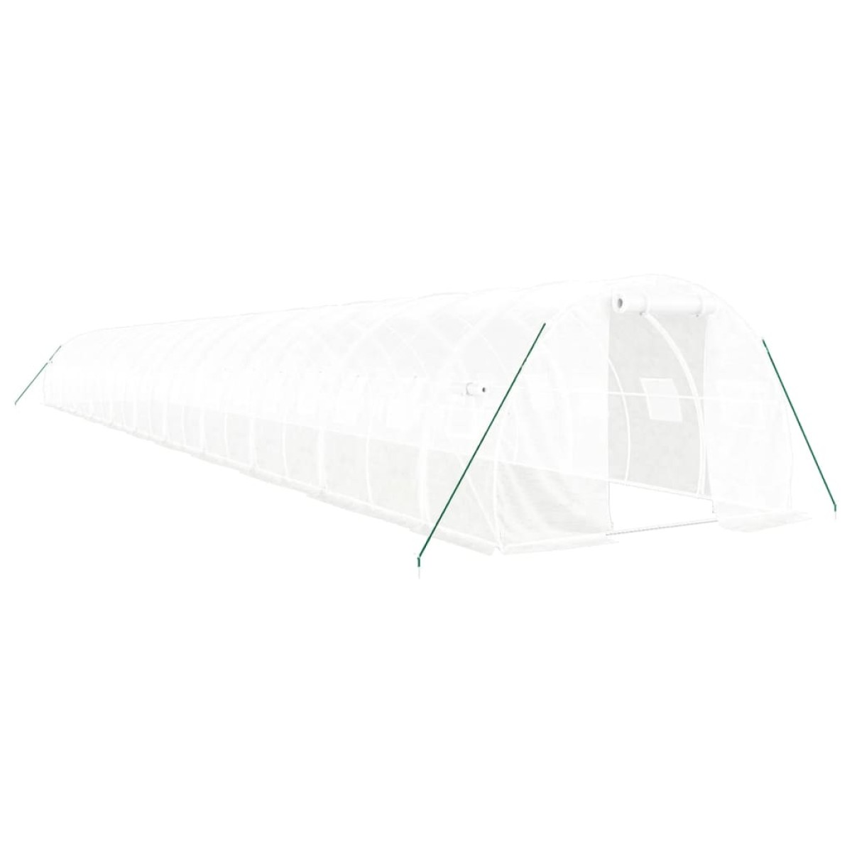 vidaXL Θερμοκήπιο Λευκό 66 μ² 22 x 3 x 2 μ. με Ατσάλινο Πλαίσιο