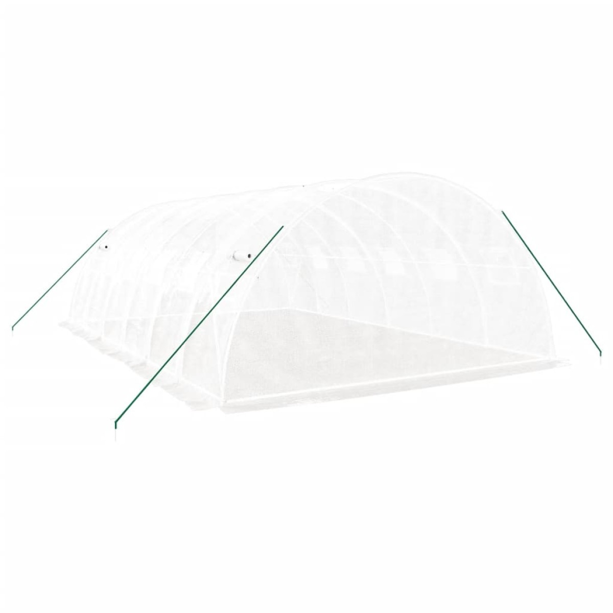 vidaXL Θερμοκήπιο Λευκό 24 μ² 6 x 4 x 2 μ. με Ατσάλινο Πλαίσιο