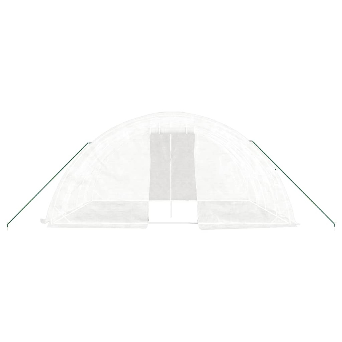 vidaXL Θερμοκήπιο με Ατσάλινο Πλαίσιο Λευκό 20 μ² 5 x 4 x 2,3 μ.