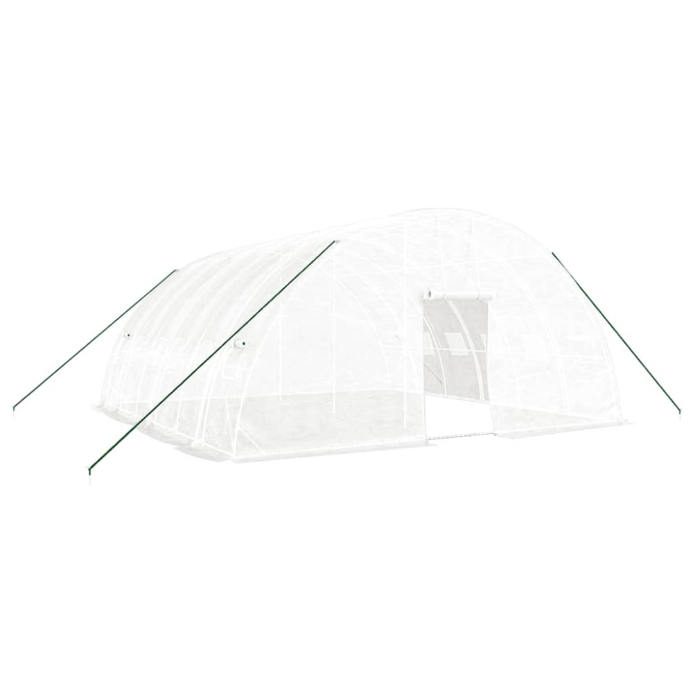 vidaXL Θερμοκήπιο με Ατσάλινο Πλαίσιο Λευκό 36 μ² 6 x 6 x 2,85 μ.