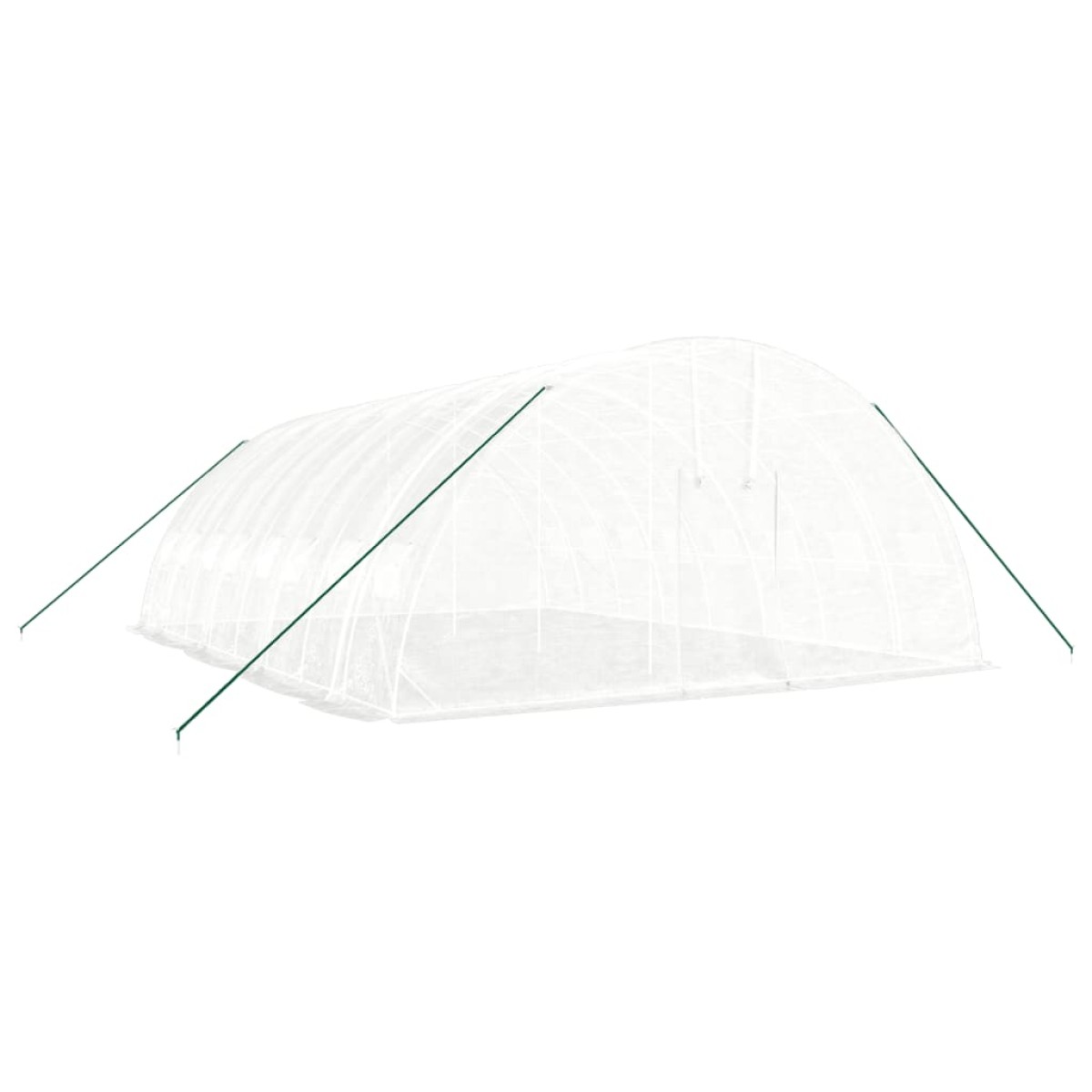 vidaXL Θερμοκήπιο με Ατσάλινο Πλαίσιο Λευκό 48 μ² 8 x 6 x 2,85 μ.