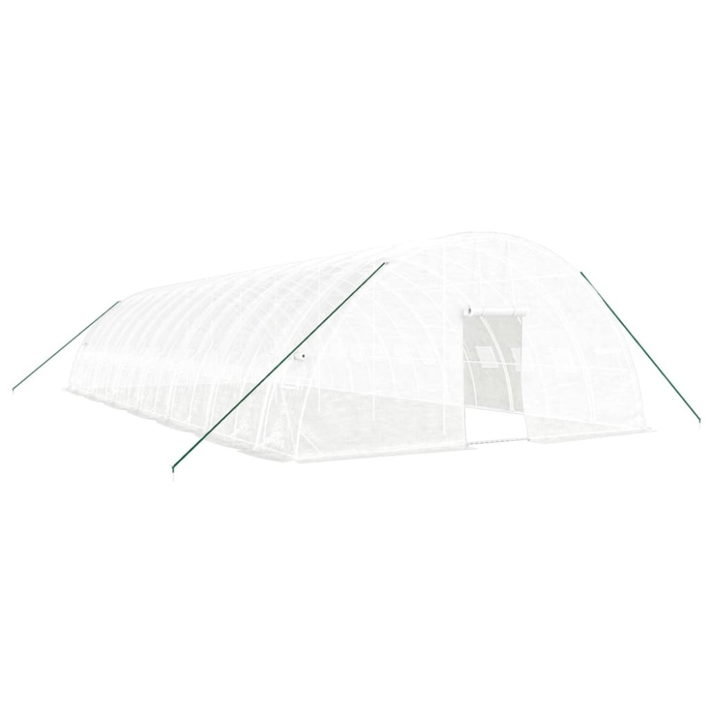 vidaXL Θερμοκήπιο με Ατσάλινο Πλαίσιο Λευκό 84 μ² 14 x 6 x 2,85 μ.