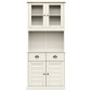 vidaXL Βιτρίνα VIGO Λευκή 78 x 40 x 175 εκ. από Μασίφ Ξύλο Πεύκου