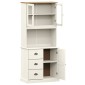 vidaXL Βιτρίνα VIGO Λευκή 78 x 40 x 175 εκ. από Μασίφ Ξύλο Πεύκου