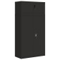 vidaXL Αρχειοθήκη Μαύρη 90 x 40 x 180 εκ. Ατσάλινη