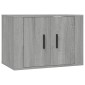 vidaXL Έπιπλα Τηλεόρασης Επιτοίχια 2 τεμ. Γκρι Sonoma 57x34,5x40 εκ.