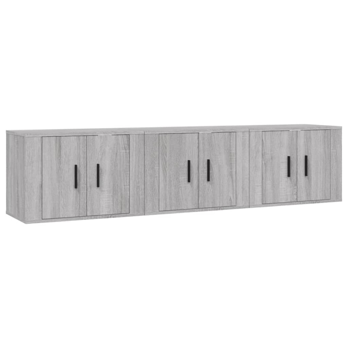 vidaXL Έπιπλα Τηλεόρασης Επιτοίχια 3 τεμ. Γκρι Sonoma 57x34,5x40 εκ.