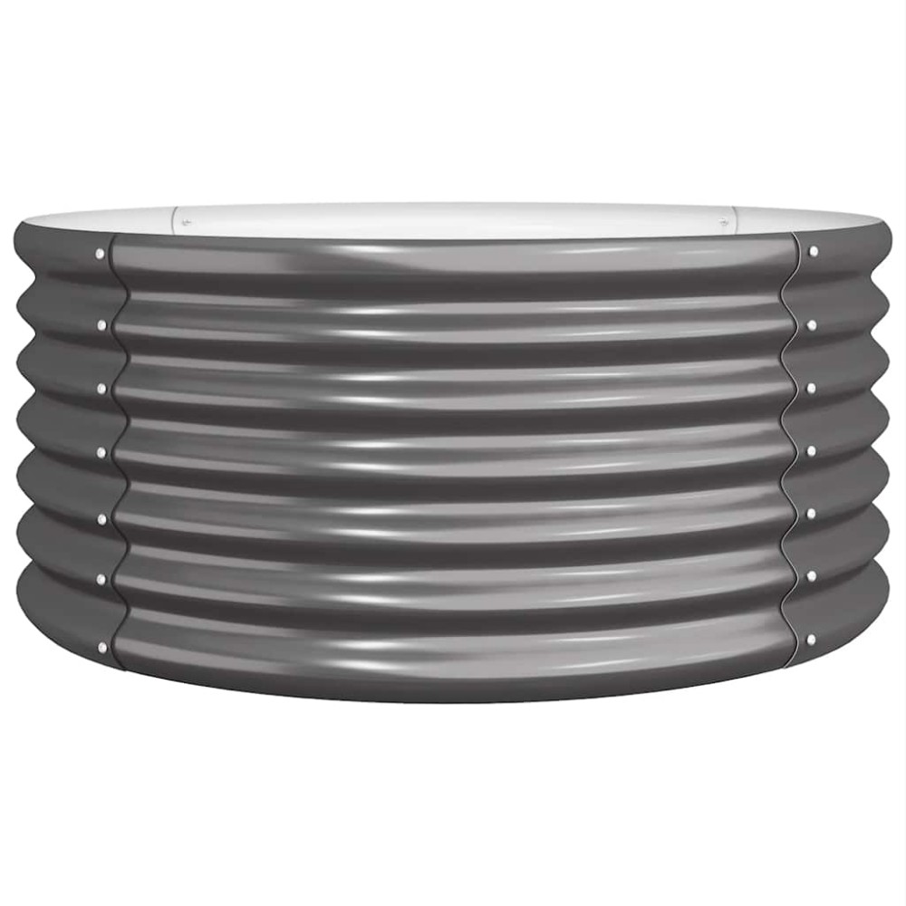 vidaXL Ζαρντινιέρα Ανθρακί 80x80x36 εκ. Γαλβανισμένος χάλυβας