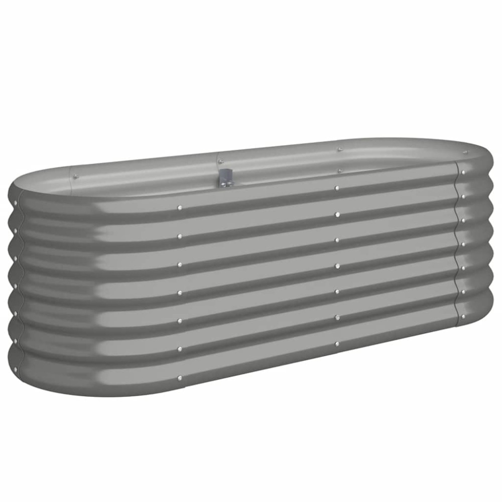 vidaXL Ζαρντινιέρα Υπερυψ. Γκρι 114x40x36 εκ. Γαλβανισμένος χάλυβας