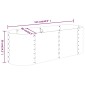 vidaXL Ζαρντινιέρα Γκρι 114x40x36 εκ. Ατσάλι με Ηλεκτρ. Βαφή Πούδρας
