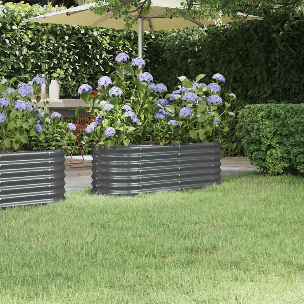 vidaXL Ζαρντινιέρα Ανθρακί 114x40x36 εκ Ατσάλι με Ηλεκτρ. Βαφή Πούδρας