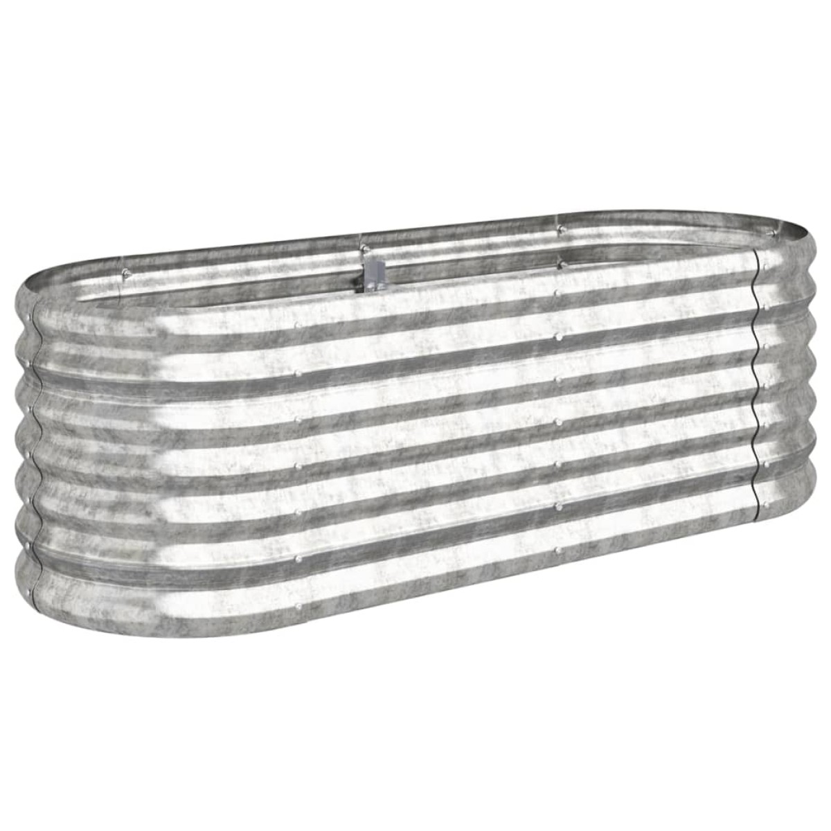 vidaXL Ζαρντινιέρα Ασημί 114x40x36 εκ. Ατσάλι με Ηλεκτρ. Βαφή Πούδρας