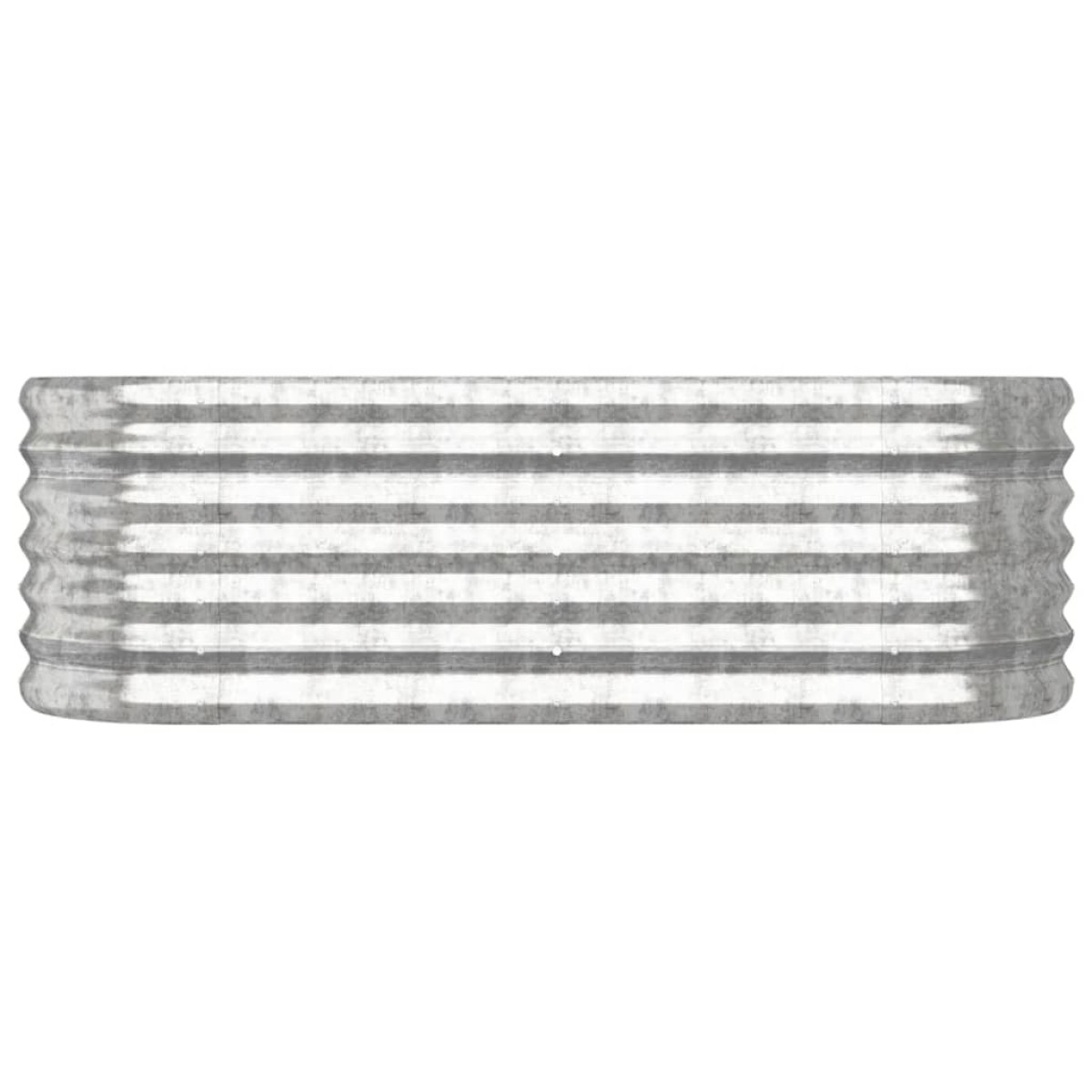 vidaXL Ζαρντινιέρα Ασημί 114x40x36 εκ. Ατσάλι με Ηλεκτρ. Βαφή Πούδρας