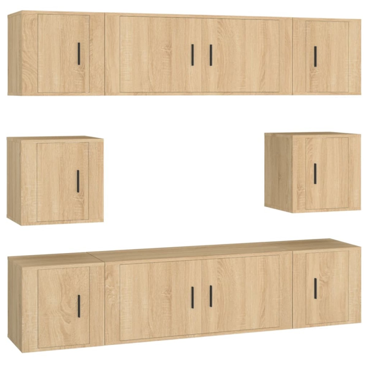 vidaXL Σετ Επίπλων Τηλεόρασης 8 Τεμαχίων Sonoma Δρυς Επεξ. Ξύλο