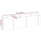 vidaXL Ζαρντινιέρα Γκρι 152x40x36 εκ. Ατσάλι με Ηλεκτρ. Βαφή Πούδρας