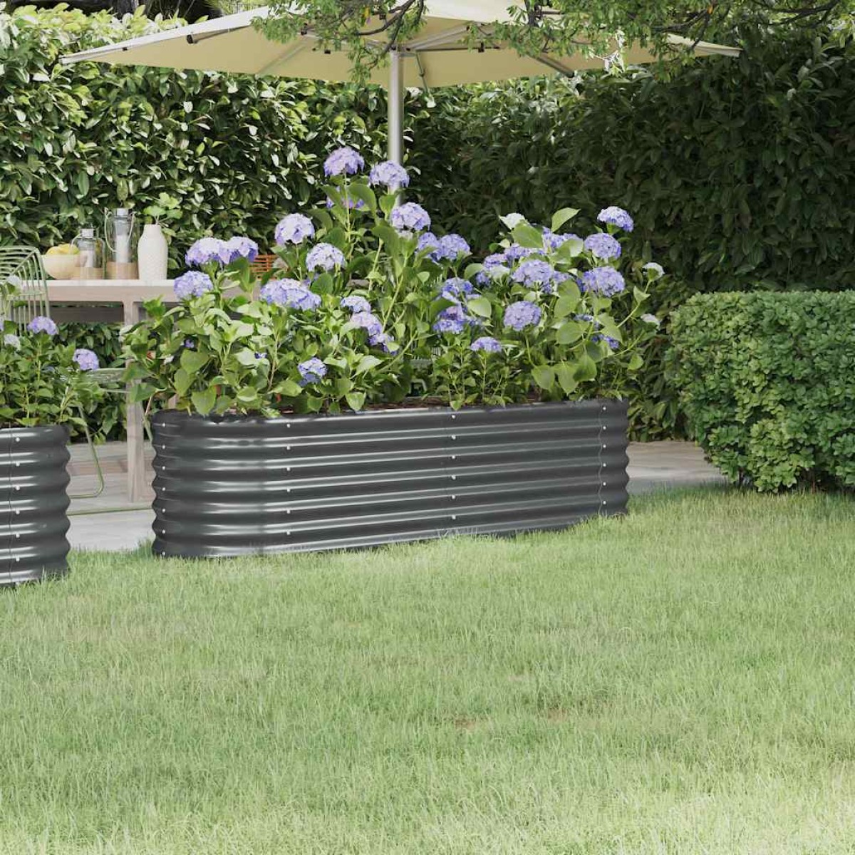 vidaXL Ζαρντινιέρα Ανθρακί 152x40x36 εκ Ατσάλι με Ηλεκτρ. Βαφή Πούδρας