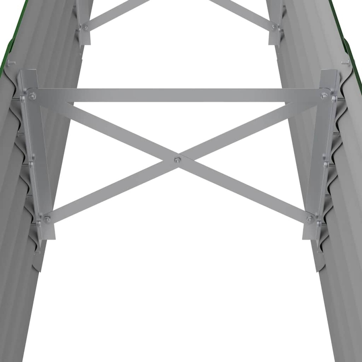 vidaXL Ζαρντινιέρα Πράσινη 224x40x36 εκ Ατσάλι με Ηλεκτρ. Βαφή Πούδρας
