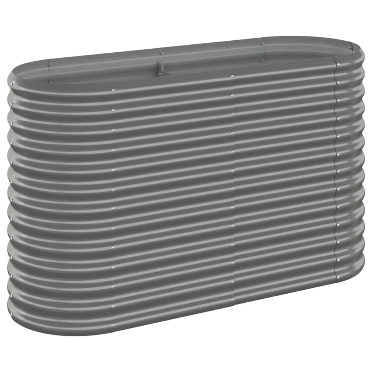 vidaXL Ζαρντινιέρα Γκρι 114x40x68 εκ. Ατσάλι με Ηλεκτρ. Βαφή Πούδρας