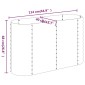 vidaXL Ζαρντινιέρα Καφέ 114x40x68 εκ. Ατσάλι με Ηλεκτρ. Βαφή Πούδρας