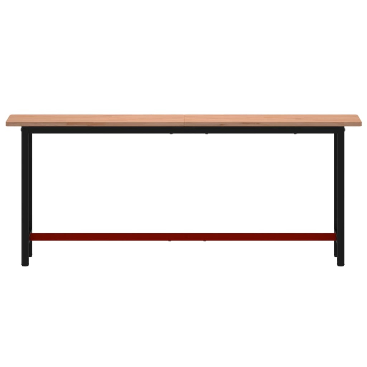 vidaXL Πάγκος Εργασίας 200x55x81,5εκ. από Μασίφ Ξύλο Οξιάς και Μέταλλο
