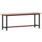 vidaXL Πάγκος Εργασίας 220x55x81,5εκ. από Μασίφ Ξύλο Οξιάς και Μέταλλο