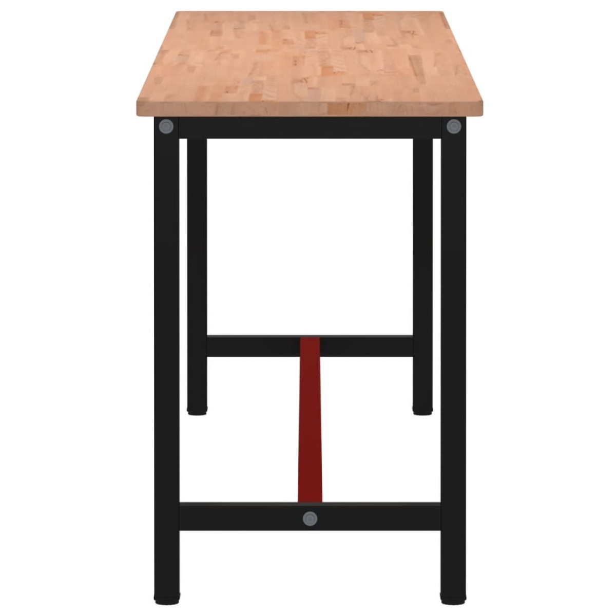 vidaXL Πάγκος Εργασίας 220x55x81,5εκ. από Μασίφ Ξύλο Οξιάς και Μέταλλο
