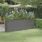 vidaXL Ζαρντινιέρα Γκρι 224x40x68 εκ. Ατσάλι με Ηλεκτρ. Βαφή Πούδρας