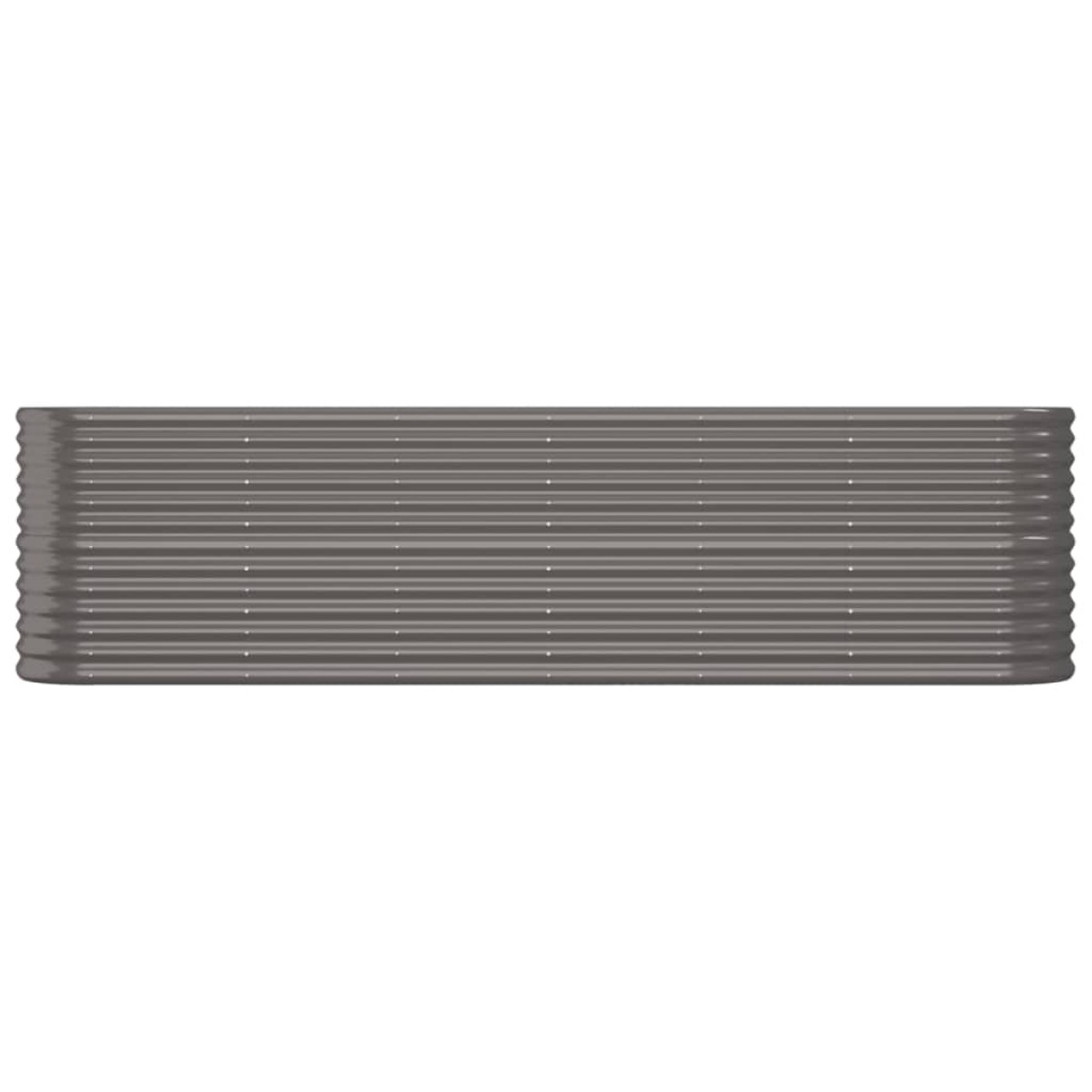 vidaXL Ζαρντινιέρα Γκρι 260x40x68 εκ. Ατσάλι με Ηλεκτρ. Βαφή Πούδρας