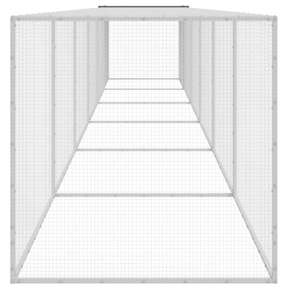vidaXL Κοτέτσι - Κλουβί με Στέγη Ανθρακί 603x98x90 εκ. Γαλβαν. Ατσάλι