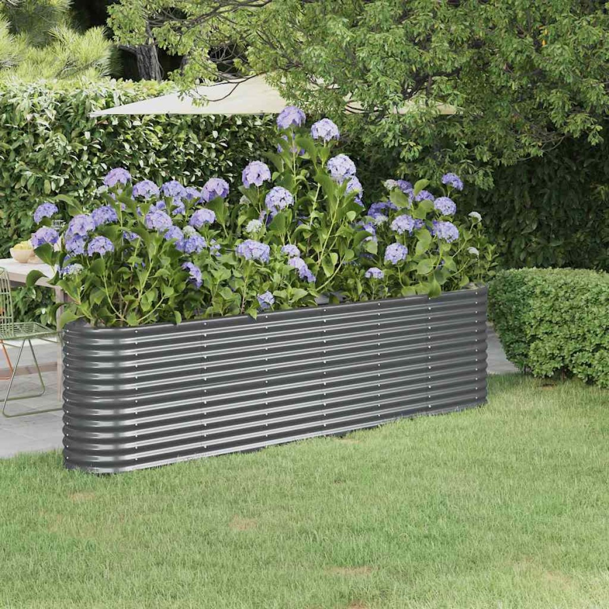 vidaXL Ζαρντινιέρα Ανθρακί 260x40x68 εκ Ατσάλι με Ηλεκτρ. Βαφή Πούδρας