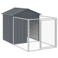 vidaXL Σπιτάκι Σκύλου με Οροφή Ανθρακί 117x1017x123 εκ Γαλβαν. Χάλυβας