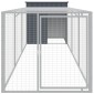 vidaXL Κοτέτσι με Περίβολο Ανθρακί 110x405x110 εκ. Γαλβαν. Χάλυβας