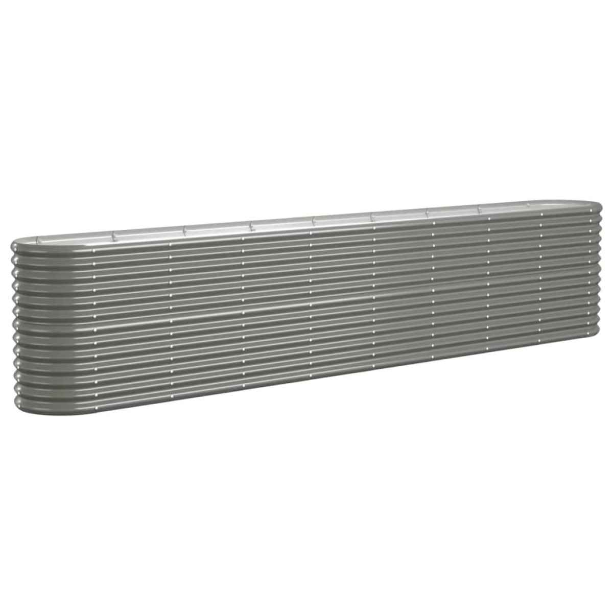 vidaXL Ζαρντινιέρα Γκρι 332x40x68 εκ. Ατσάλι με Ηλεκτρ. Βαφή Πούδρας