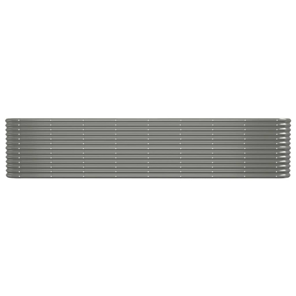 vidaXL Ζαρντινιέρα Γκρι 332x40x68 εκ. Ατσάλι με Ηλεκτρ. Βαφή Πούδρας